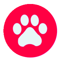Logo AmigoPerro - círculo rojo con pata blanca